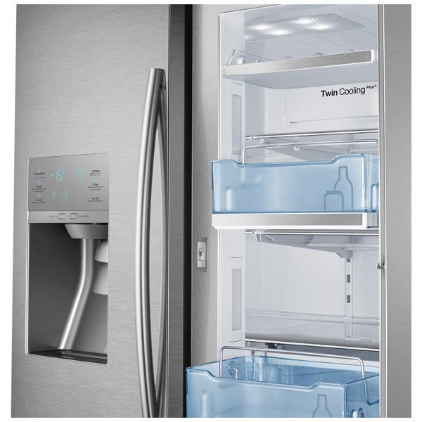 36" Wide, 30 cu. ft. Capacity 3-Door French Door Food ShowCase Refrigerator with Dual Ice Maker (Stainless Steel)