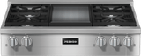 KMR 1136-3LP GD EDST/CLST - 36-inch Range Top with 4 burners and griddle plate for flexibility and high performance