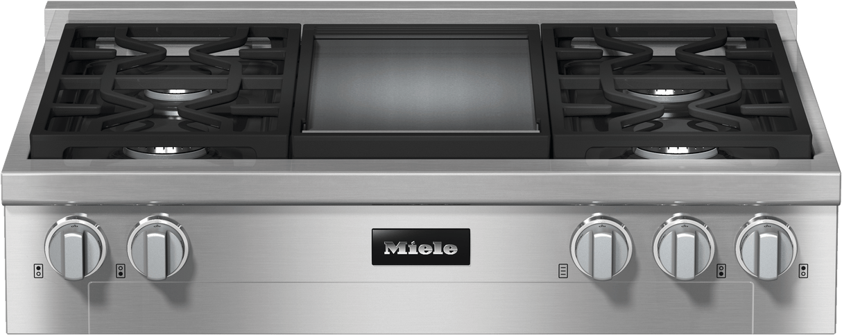 KMR 1136-3 G GD EDST/CLST - 36-inch Range Top with 4 burners and griddle plate for flexibility and high performance