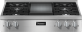 KMR 1136-3 G GD EDST/CLST - 36-inch Range Top with 4 burners and griddle plate for flexibility and high performance