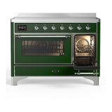 ILVE UMIB48NR3EGC Majestic III 48 inch Induction Range with 6 Elements, 5.02 cu. ft. Total Oven Capacity (Triple Glass Door, Emerald Green, Chrome)