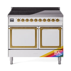 ILVE UNDI406QNMPRAG Nostalgie II Noblesse 40 inch Induction Range (Solid Door, RAL, Brass)