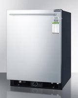 24" Wide Frost-free Built-in Undercounter All-refrigerator With Temperature Alarm, Thermometer, Lock, Internal Fan, Green Dot Cord, and Stainless Steel Door