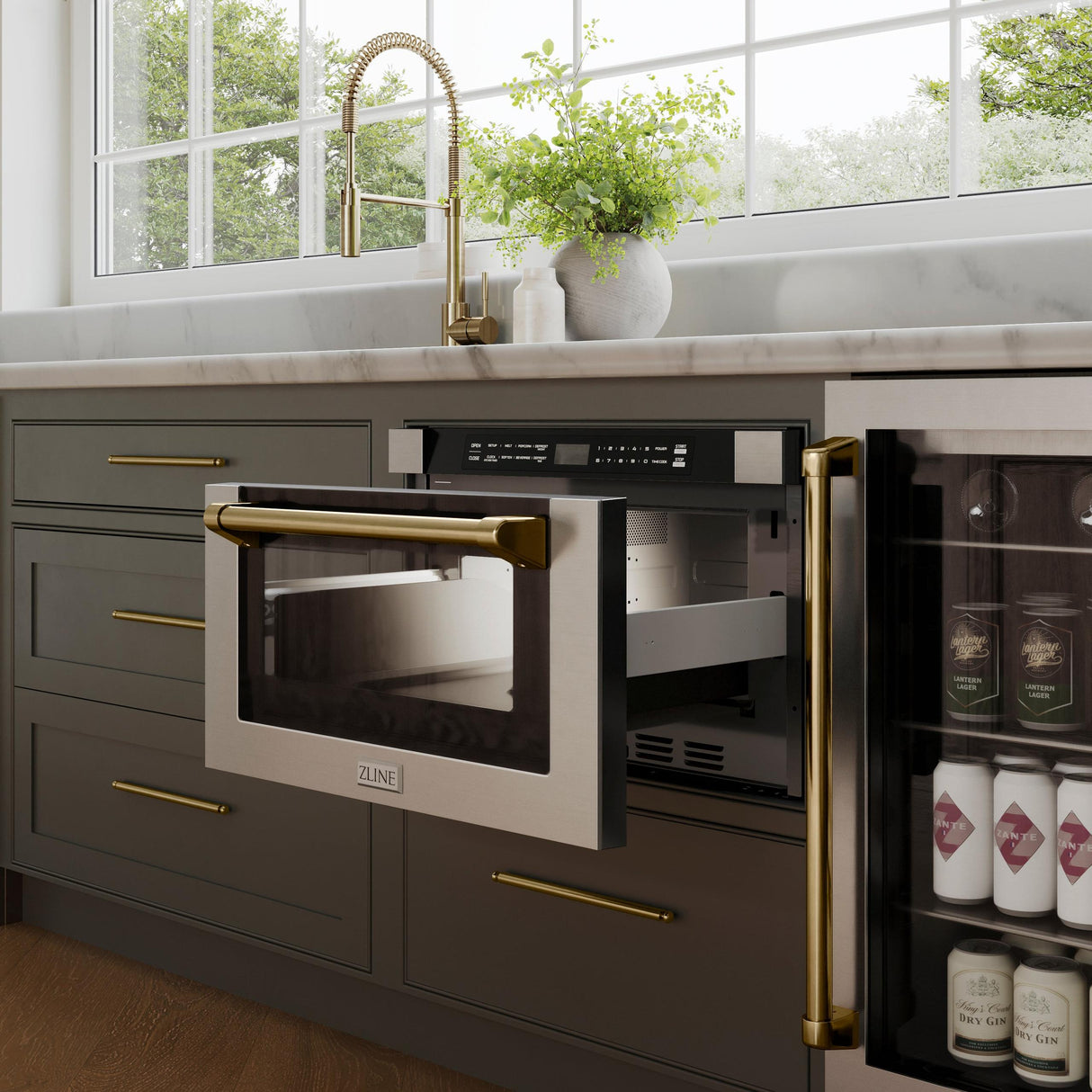 ZLINE Sierra Kitchen Faucet in Champagne Bronze (SRA-KF-CB)