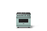 36"W. Sealed Burner Gas Range (Burner: 6b, Finish: Splash, Trim: Polished Chrome, Fuel: Natural Gas)