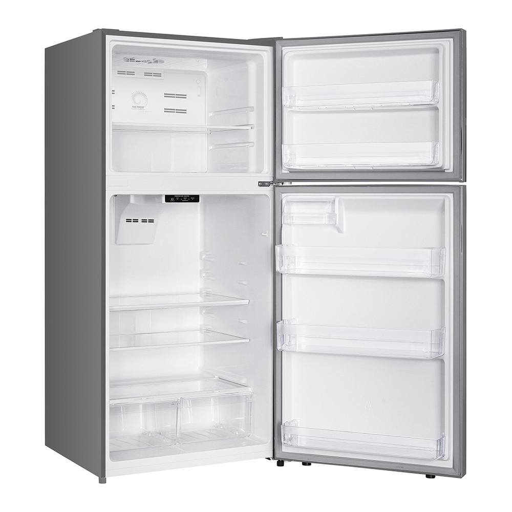 Verona VEFTF3018RSL 30 inch Top Freezer Refrigerator with 18.1 cu. ft. Total Capacity, LED Lighting, Reversible Doors, Gallon Door Storage, Recessed Handle, Energy Star (Stainless Steel Look)