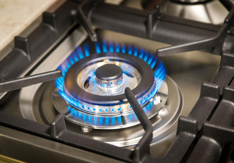 Professional Plus 60 Inch Dual Fuel Natural Gas Freestanding Range in Blue Grey with Chrome Trim