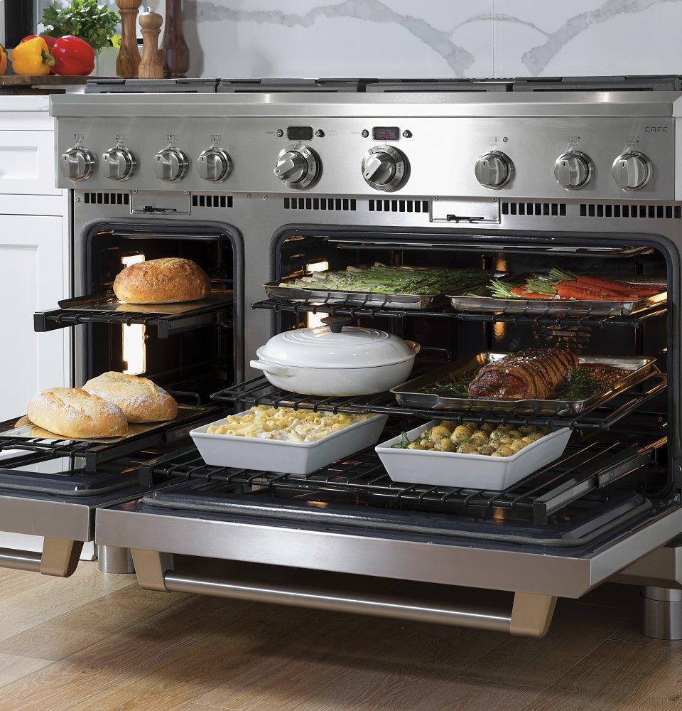 GE Cafe™ Series 48" Dual-Fuel Professional Range with 6 Burners and Griddle (Natural Gas)