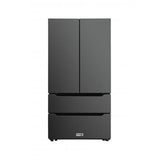 Thor Kitchen - 22.5 Cu. Ft. 4-door French Door Refrigerator With Recessed Handle In Black Stainless Steel, Counter Depth