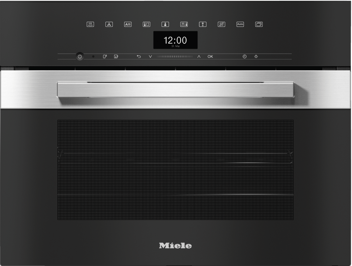 DGC 7440 AM Clean Touch Steel - 24" Compact Combi-Steam Oven XL for steam cooking, baking, roasting with networking + BrilliantLight.