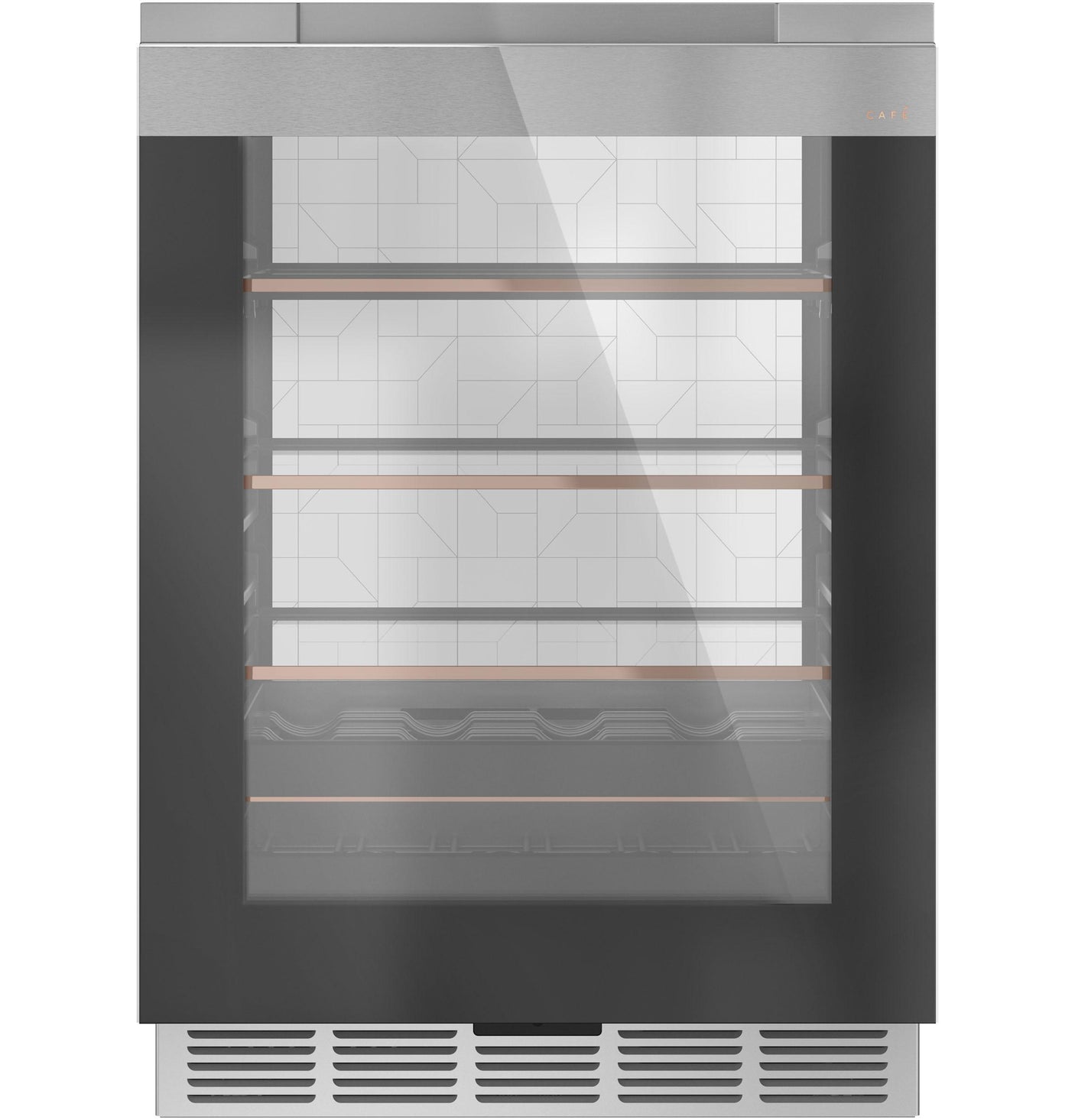 Café™ Beverage Center in Platinum Glass