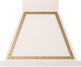 ILVE UANB30AWG Nostalgie 30" Hood in Antique White with Brass trim