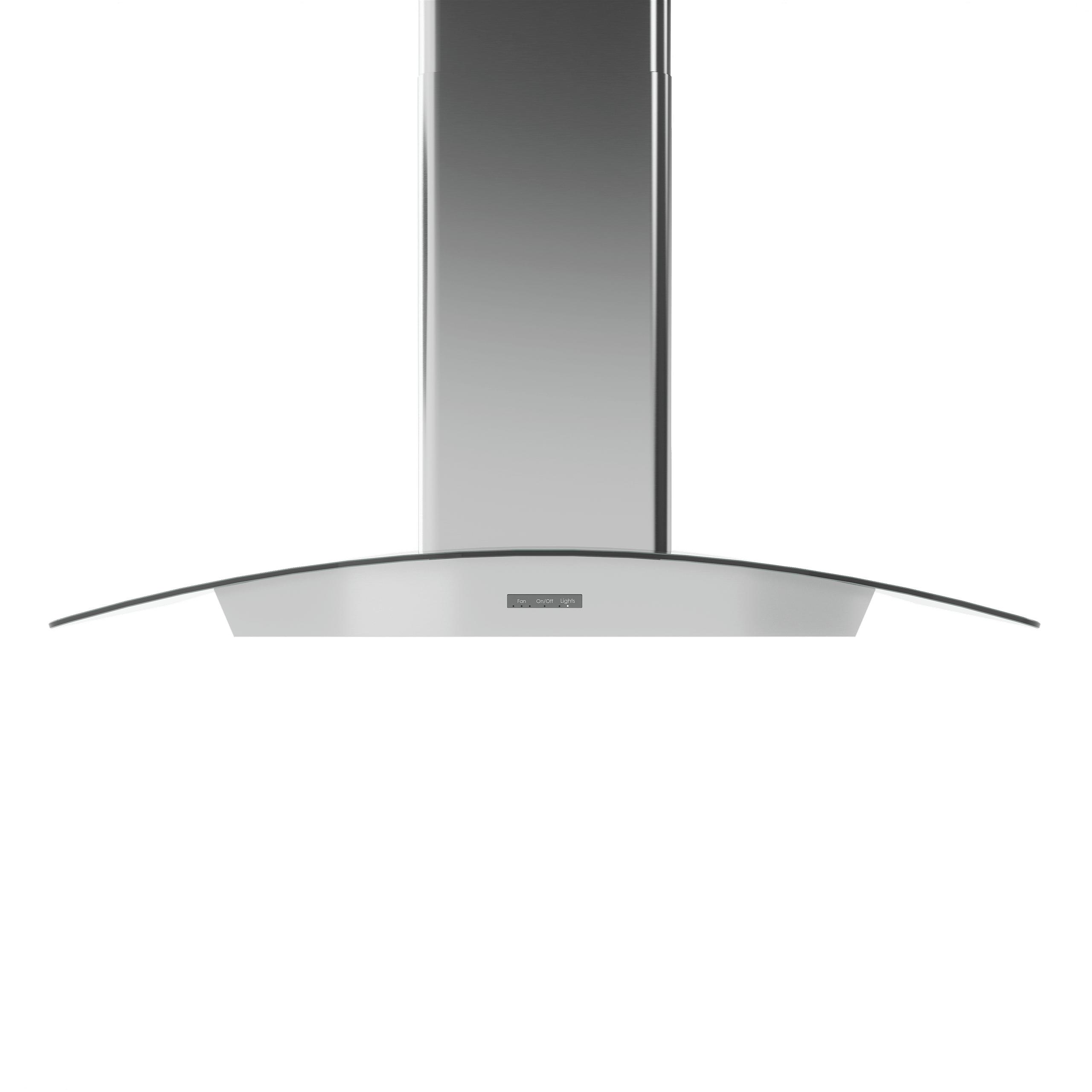 Brisas Curved Glass Chim. Wall, 36" G, 600 CFM, ACT, LED