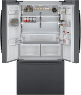 800 Series French Door Bottom Mount Refrigerator 36" Black Stainless Steel