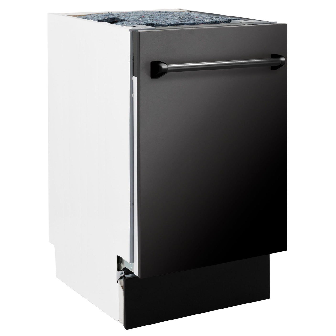 ZLINE 18" Tallac Series 3rd Rack Top Control Dishwasher with Traditional Handle, 51dBa [Color: Black Stainless Steel]