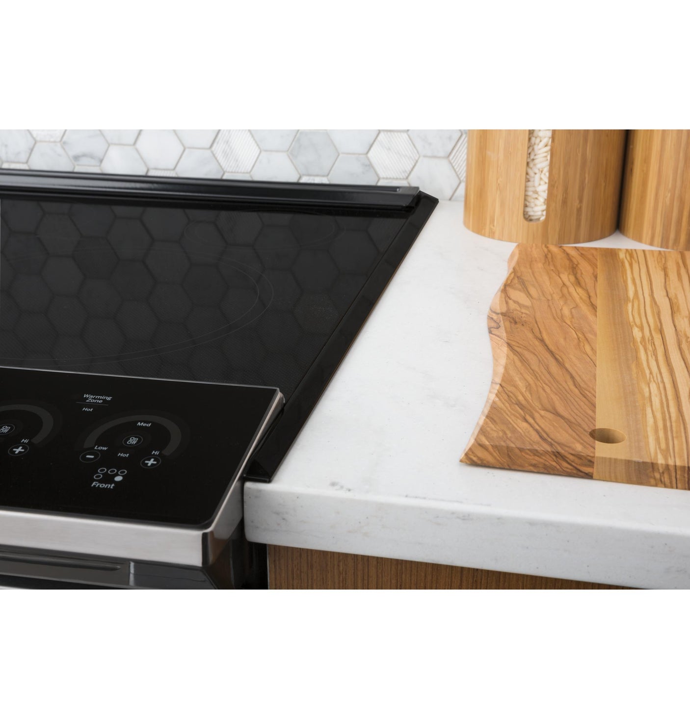 GE Profile™ 30" Smart Dual Fuel Slide-In Front-Control Range