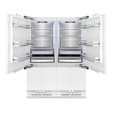 ZLINE 60" 32.2 cu. Ft. Panel Ready Built-In 4-Door French Door Refrigerator with Internal Water and Ice Dispenser (RBIV-60)