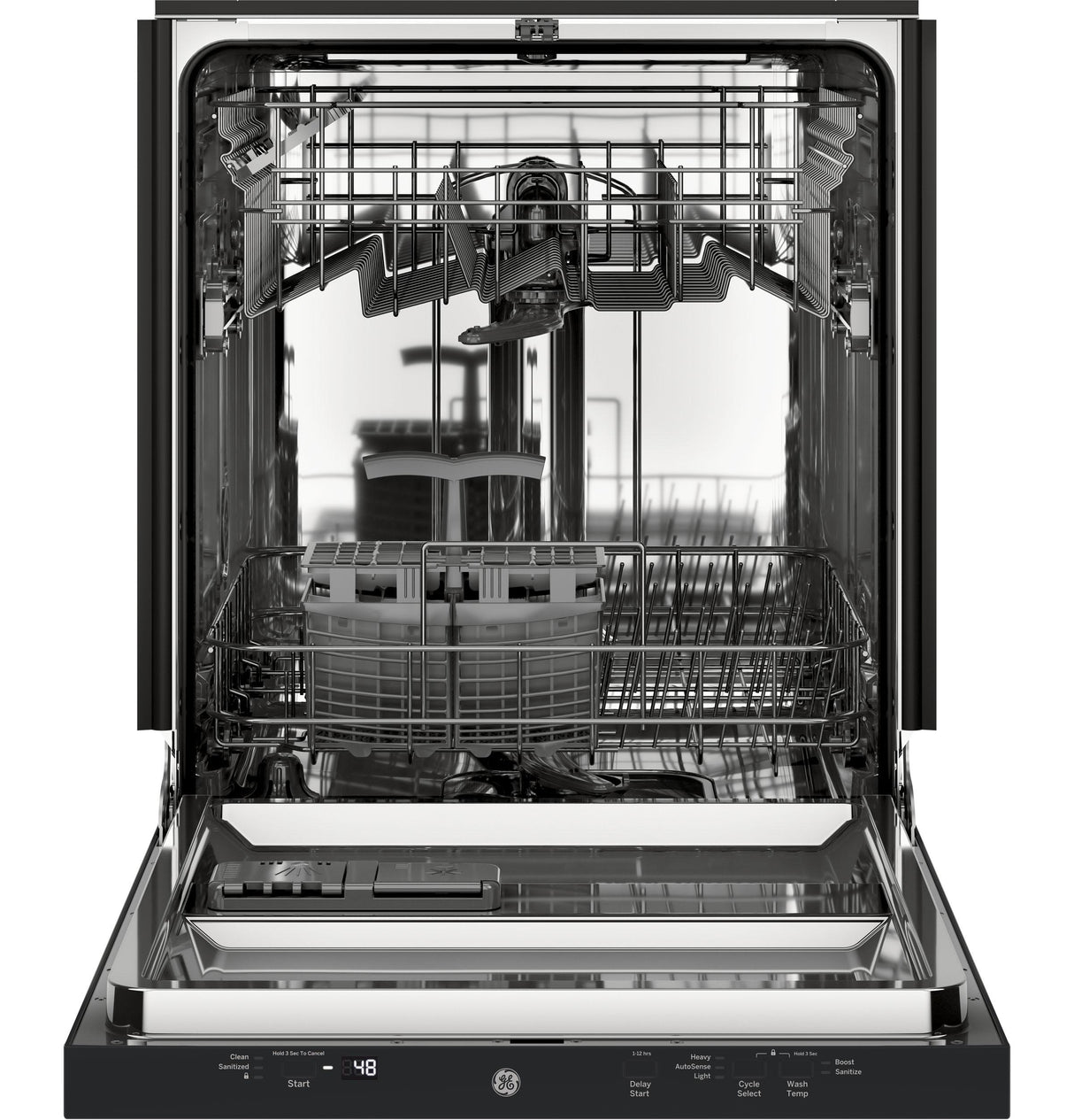 GE® ENERGY STAR® ADA Compliant Stainless Steel Interior Dishwasher with Sanitize Cycle