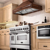 ZLINE 36 in. Wooden Wall Mount Range Hood in Walnut - Includes Remote Motor