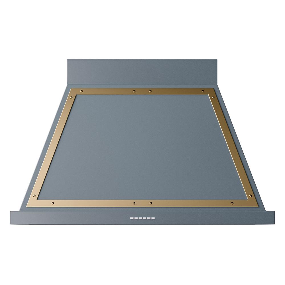 ILVE UANB40BGG Nostalgie Noblesse 40 inch Range Hood (Blue Grey, Brass)