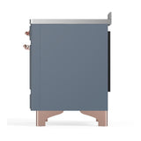 ILVE UMIB48QNR3BGP Majestic III 48 inch Induction Range with 6 Elements, 5.02 cu. ft. Total Oven Capacity (Solid Door, Blue Grey, Copper)