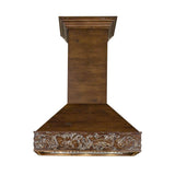 ZLINE Wooden Wall Mount Range Hood in Walnut - Includes Remote Motor (373RR) [Size: 36 Inch, CFM: 700]