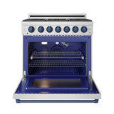 36 Inch Professional Gas Range With Precision Knob In Stainless Steel and Blue  Gordon Ramsay Series