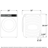 GE Profile™ ENERGY STAR® 7.8 cu. ft. Capacity Smart Front Load Electric Dryer with Steam and Sanitize Cycle