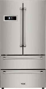 36 Inch Professional French Door Refrigerator In Stainless Steel, Counter Depth