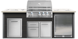 32in XLT Grill Black Outdoor Kitchen Island