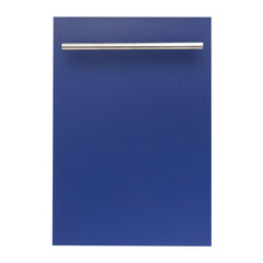 ZLINE 18 in. Compact Top Control Dishwasher with Stainless Steel Tub and Modern Style Handle, 52 dBa (DW-18) [Color: Blue Matte]