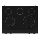 36 Inch Professional Electric Range With Tilt Panel Touch Control In Black/navy Blue  Gordon Ramsay Series