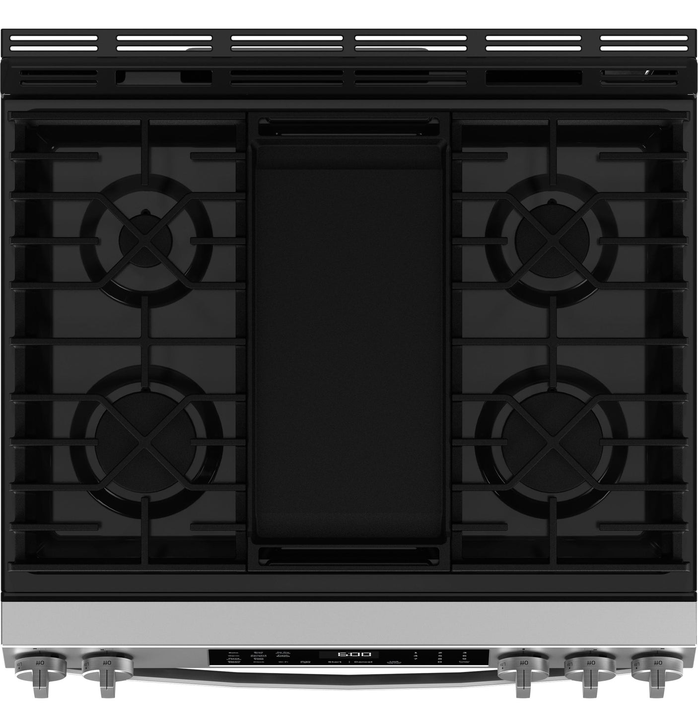 GE® 30" Slide-In Front-Control Convection Gas Range with No Preheat Air Fry and EasyWash™ Oven Tray