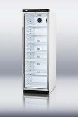Commercial glass door beverage merchandiser with 14.5 cu.ft. capacity and a digital thermostat