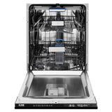 ZLINE Autograph Edition 24" 3rd Rack Top Control Tall Tub Dishwasher in Black Stainless Steel with Accent Handle, 51dBa (DWVZ-BS-24) [Color: Gold]