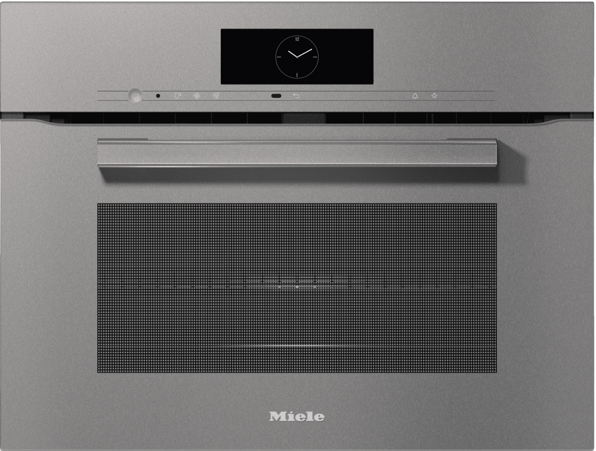 H 7840 BM AM Graphite grey - 24" compact speed oven in a perfectly combinable design with automatic programs and roast probe.