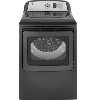 GE® 7.4 cu. ft. Capacity aluminized alloy drum Gas Dryer with HE Sensor Dry