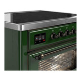 ILVE UMIB36NR3EGB Majestic III 36 inch Induction Range with 6 Elements, 3.5 cu. ft. Total Oven Capacity (Triple Glass Door, Emerald Green, Burnished)