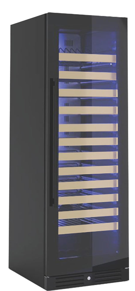 Tall Single Zone Wine Black Glass