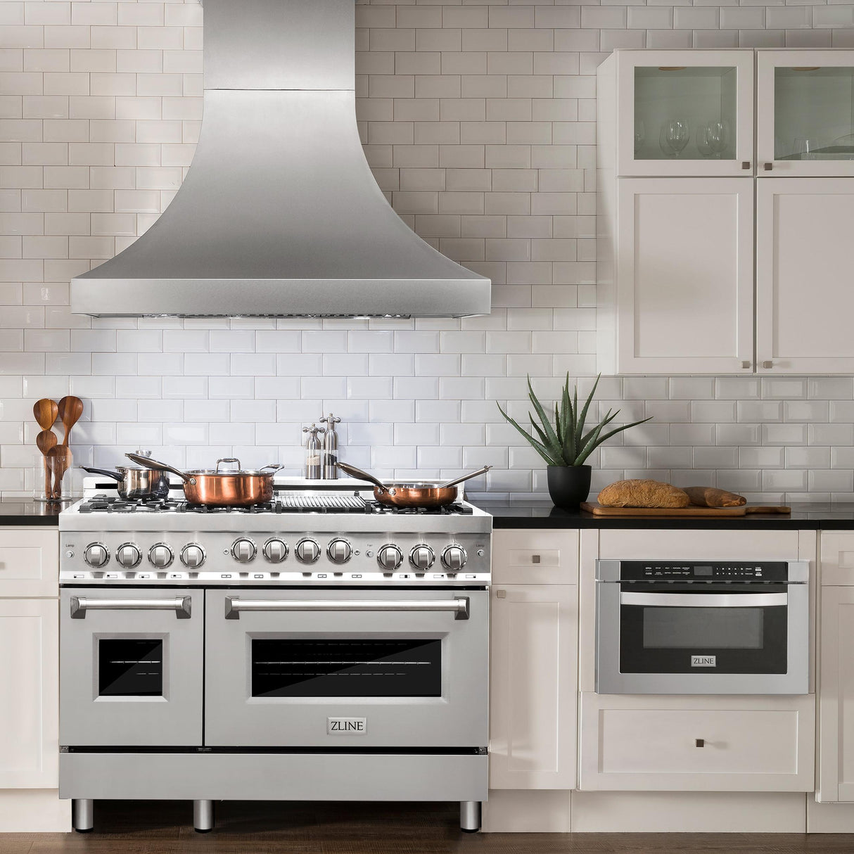 ZLINE 48" 6.0 cu. ft. Range with Gas Stove and Gas Oven in Stainless Steel (RG48) [Color: Blue Matte]