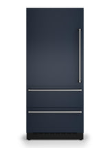 36"W. Integrated Bottom Freezer Door Panel Left Hinge - Slate Blue