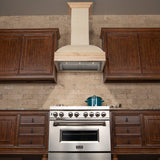 ZLINE Unfinished Wooden Wall Mount Range Hood - Includes Remote Blower 400/700CFM Options(369UF-RD/RS)