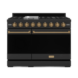 48 Inch Professional Lp Range With Pro-style Knobs In Black/bronze  Gordon Ramsay Series