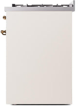 Nostalgie II 30 Inch Dual Fuel Natural Gas Freestanding Range in Antique White with Bronze Trim