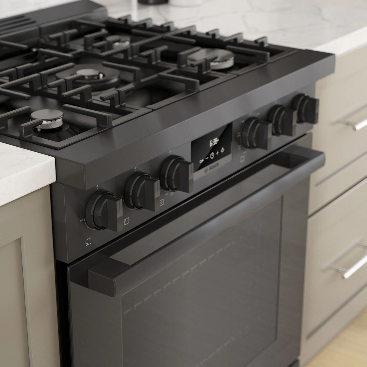 800 Series Dual Fuel Freestanding Range 30" Black Stainless Steel