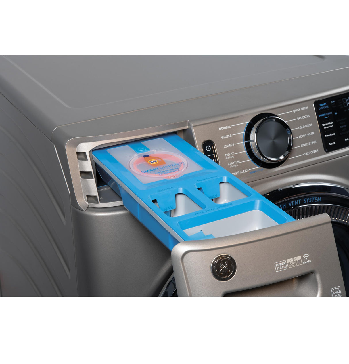 GE® ENERGY STAR® 4.8 cu. ft. Capacity Smart Front Load Steam Washer with SmartDispense™ UltraFresh Vent System with OdorBlock™ and Steam