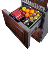 24" Wide Combination Dual-zone Wine Cellar and 2-drawer Refrigerator-freezer (panels Not Included)