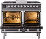 Professional Plus II 40 Inch Dual Fuel Liquid Propane Freestanding Range in Matte Graphite with Trim