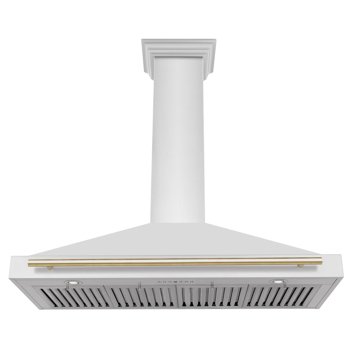 ZLINE 48 in. Autograph Edition Convertible Stainless Steel Range Hood with Stainless Steel Shell and Champagne Bronze Accents (KB4STZ-48-CB) [Color: Gold Accents]
