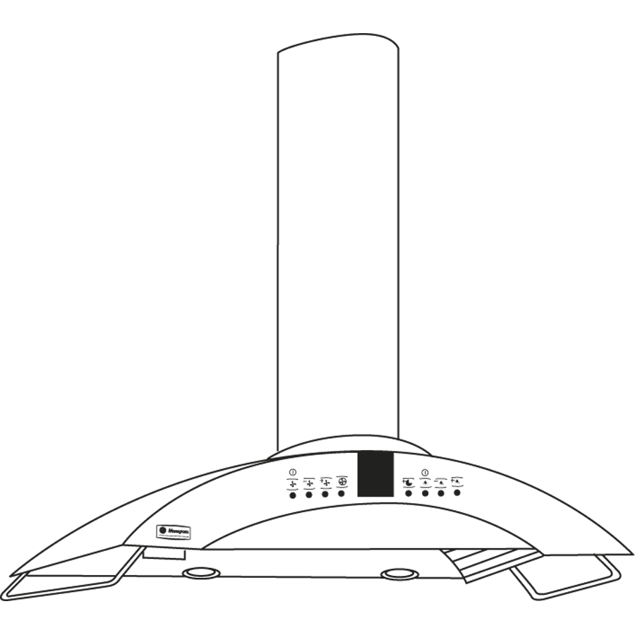 Monogram 36" Island Vent Hood